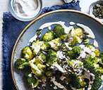 Roasted Broccoli With Spiced Yogurt | Broccoli Recipes | Tesco Real Food