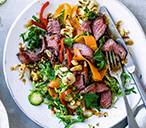 Thai beef and sprout stir-fry with salt and pepper cashews | Tesco Real Food