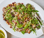 Cauliflower couscous and roasted chickpeas with pesto | Tesco Real Food