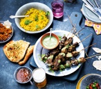 Kashmiri lamb kebabs with herb sauce | Tesco Real Food