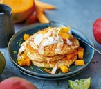 Mango pancakes with coconut and lime | Tesco Real Food