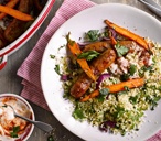 Sticky Sausages with Carrots and Couscous | Couscous Recipes | Tesco Real Food