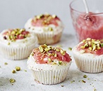 Rhubarb And Pistachio Cupcakes Recipe | Cupcake Recipes | Tesco Real Food