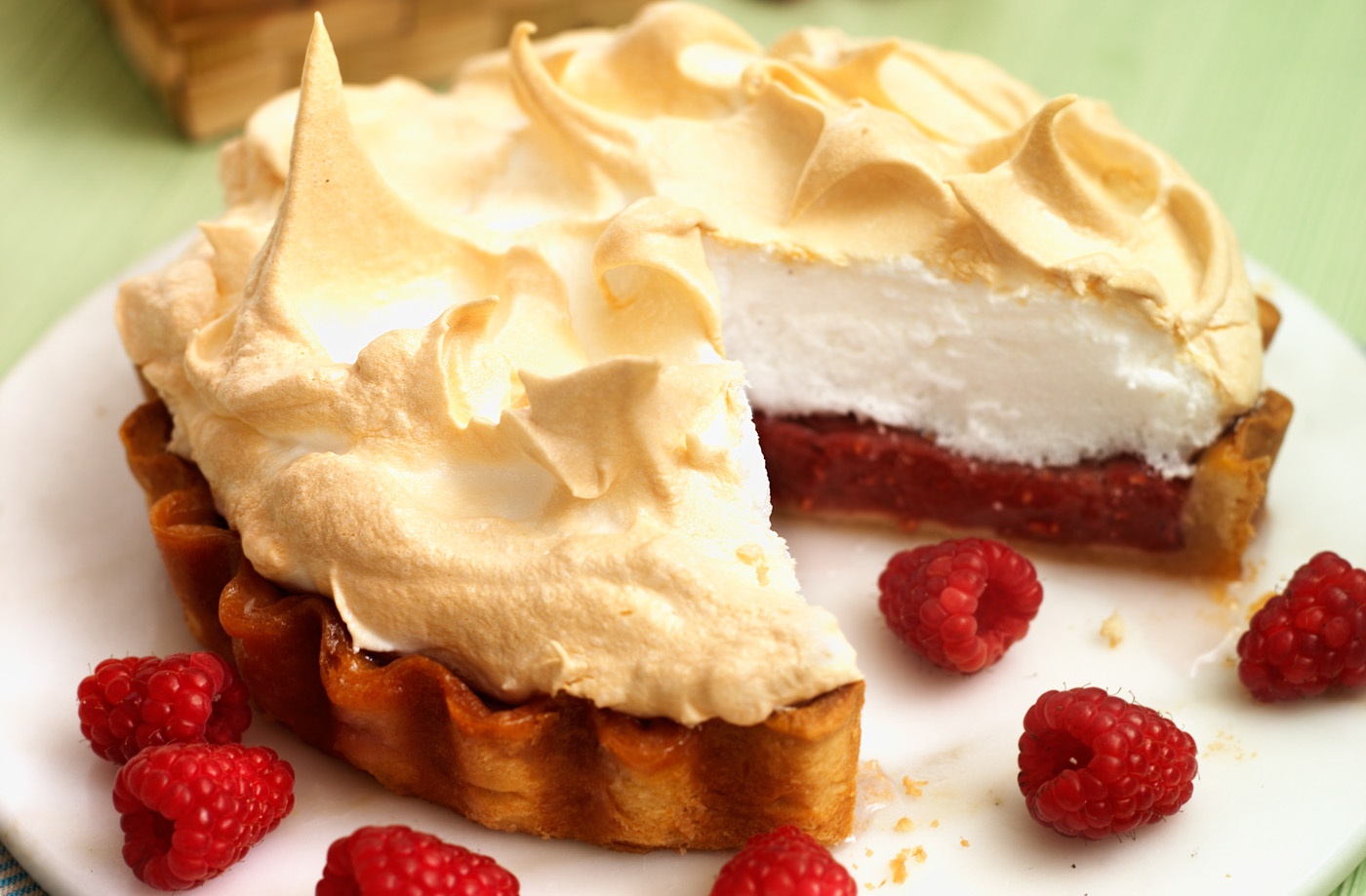 Raspberry meringue pie Tesco Real Food