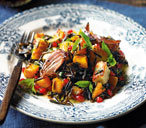 Warm pumpkin, halloumi and wild rice salad | Tesco Real Food