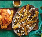 Roast Chicken with Leeks & Goat's Cheese | Roast Chicken Recipes | Tesco Real Food