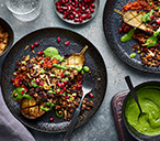Vegan stuffed aubergines | Tesco Real Food