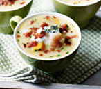 Smoked haddock, sweet potato and prawn chowder | Tesco Real Food
