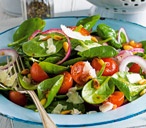 Spinach salad with warm lemon and garlic dressing | Tesco Real Food