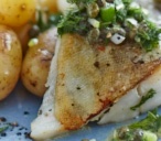 Pan fried cod with potato salad | Tesco Real Food