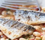 Sea Bass With Chorizo & Butter Beans Recipe | Tesco Real Food