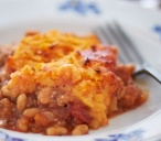 Shepherd’s pie with baked beans and sweet potato mash | Tesco Real Food