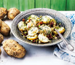 Jersey Royal potato salad with celery, fennel and pancetta | Tesco Real Food