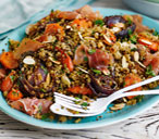 Roasted carrot quinoa with almonds and cured ham | Tesco Real Food
