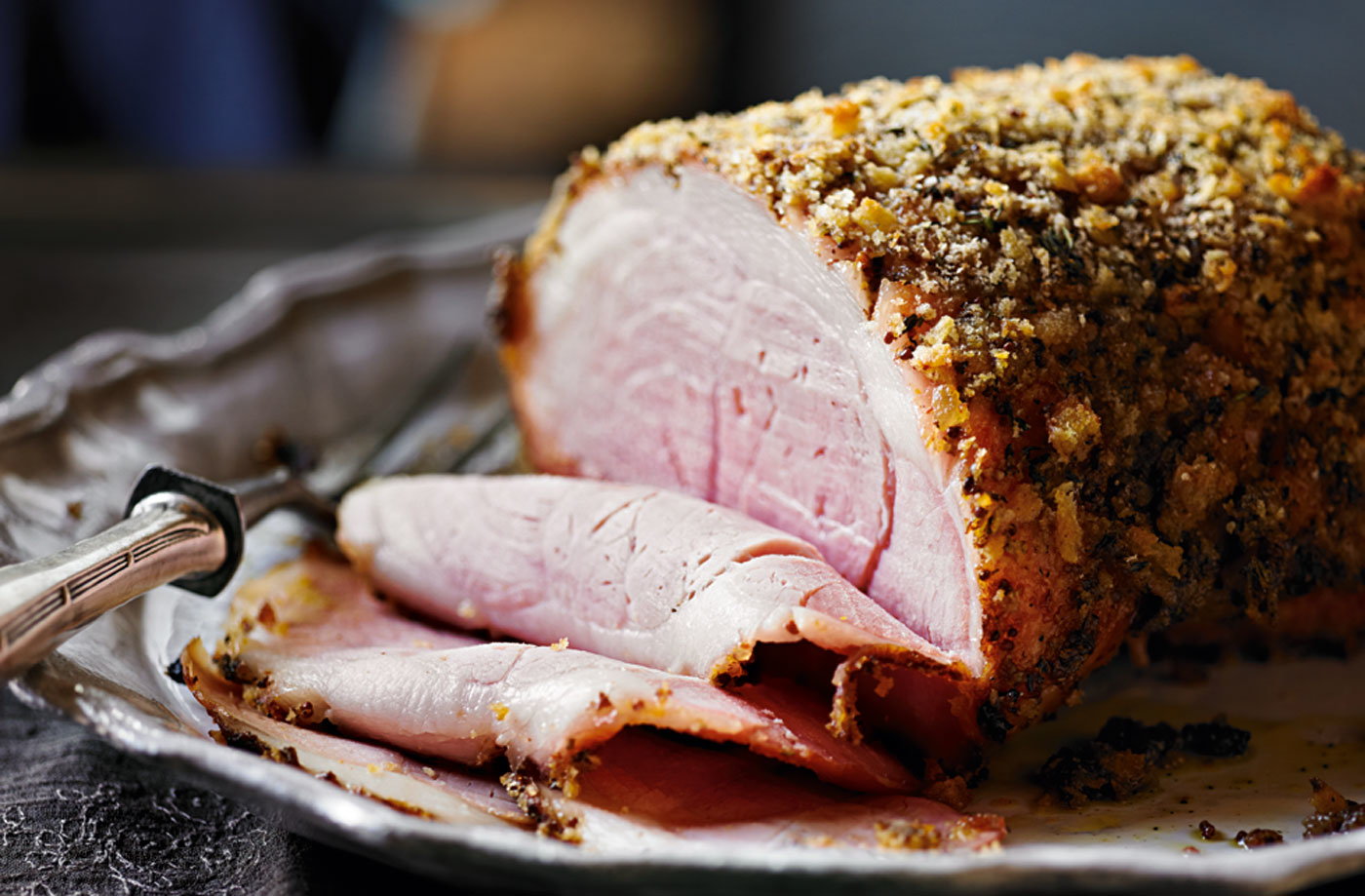 Grainy mustard and ginger baked gammon Tesco Real Food