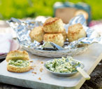 Three-cheese scones with herb butter | Tesco Real Food