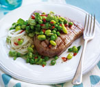 Tuna steaks with chilli edamame | Tesco Real Food