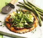 Wholemeal asparagus and Taleggio pizza | Tesco Real Food