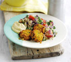 Sweet potato falafel with tomato couscous | Tesco Real Food