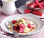 Rhubarb and custard with ginger crumbs | Tesco Real Food