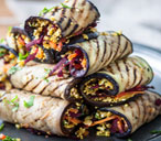 Alfred Prasad's grilled aubergine rolls | Tesco Real Food