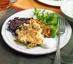 Root veg fritters with honey and mustard dip | Tesco Real Food