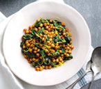 Warm chickpeas with spinach and harissa | Tesco Real Food